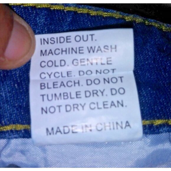 Women jeans straight leg SUNFLOWER PAINTED Sz M distressed floral high rise EUC - Picture 7 of 7